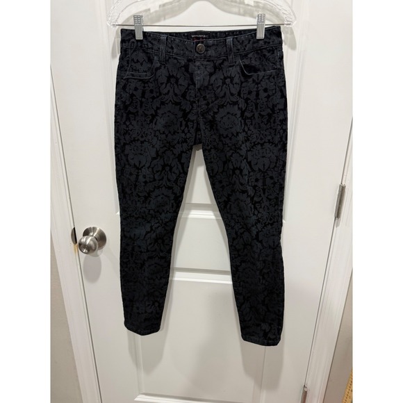 Banana Republic Pants - Banana Republic Womens Skinny Pants Flocked Velvet Damask Black 26P